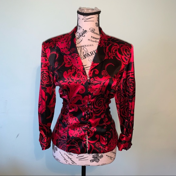 Xscape Black and Red Ladies Blazer Jacket Size 8 - Picture 16 of 16